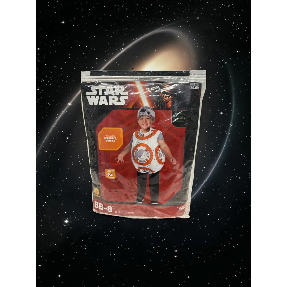 Disney Star Wars BB-8 Toddler Costume Headpiece & Romper Size 3-4years